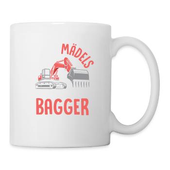 Cool girls driving excavator excavator driver woman - Mug - white - Right