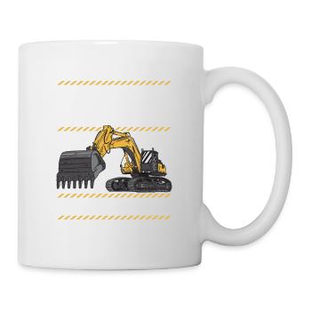 Easily Distracted By Excavators Heavy Equipment Op - Mug - white - Right