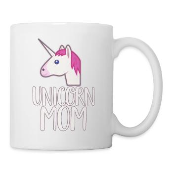 T-shirt maman licorne - Mignon rose arc-en-ciel magique - Mug blanc - blanc - Droite
