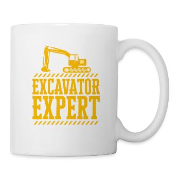 Excavator Expert Heavy Equipment Operator - Mug - white - Right