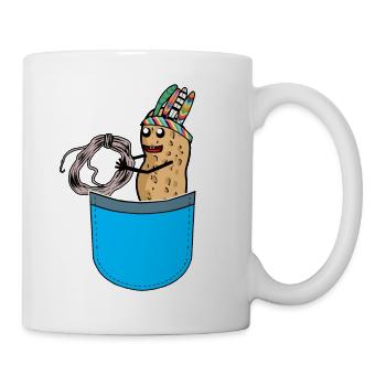 Erdnuss Hippie Tasche Erdnüsse witzig - Tasse - Weiß - Rechts