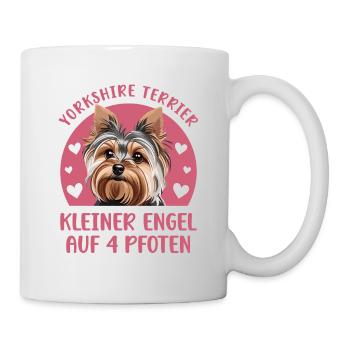 Yorkshire Terrier - Kleiner Engel auf 4 Pfoten - Tasse - Weiß - Rechts