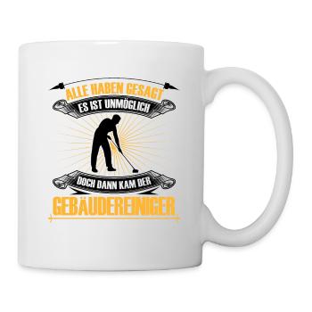 Building cleaner is impossible window cleaner - Mug - white - Right