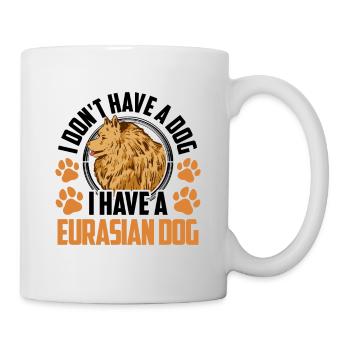 Ich habe einen Eurasier Eurasian Spitz - Tasse - Weiß - Rechts