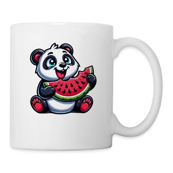 Panda à la pastèque fruité drôle - Mug blanc - blanc - Droite