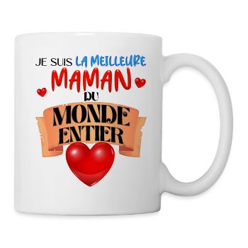 Meilleure Maman Du Monde Entier Femme - Mug blanc - blanc - Droite