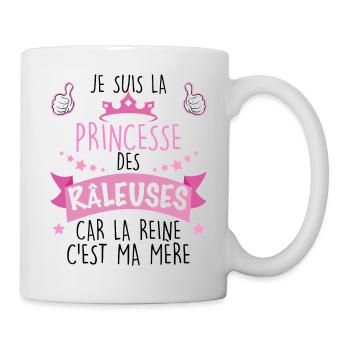 Princesse Raleuse Cadeau Fille Femme - Mug blanc - blanc - Droite