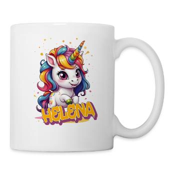 HELENA - Beau prénom de fille avec une jolie licorne - Mug blanc - blanc - Droite
