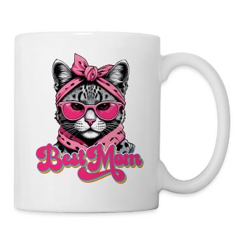 Meilleure Maman Chat Mignon Style De Maman - Mug blanc - blanc - Droite