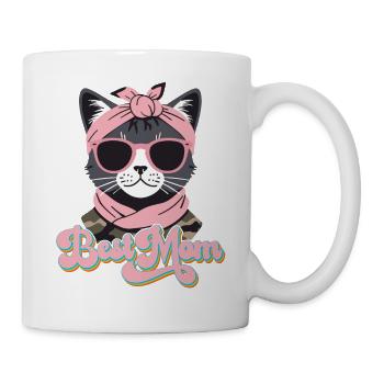 Chat Maman Avec Style Meilleure Maman Chat Mignon - Mug blanc - blanc - Droite
