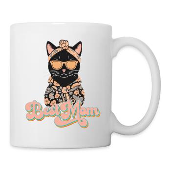 Meilleure Maman Chat Mignon Maman Élégant - Mug blanc - blanc - Droite