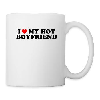 I Love My Hot Boyfriend - Ich Liebe Meinen Freund - Tasse - Weiß - Rechts