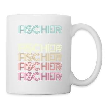 Fisherman Retro Vintage Family Group Gift Idea - Mug - white - Right