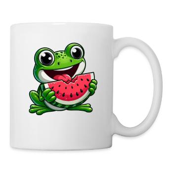Grenouille Avec Pastèque Fruité Drôle - Mug blanc - blanc - Droite