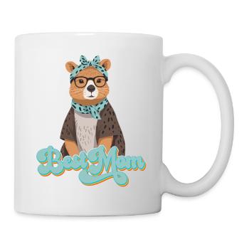 Drôle Capymama Capybara Mère Design - Mug blanc - blanc - Droite