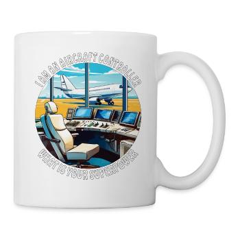 I AM AN AIRCRAFT CONTROLLER - Mug - white - Right