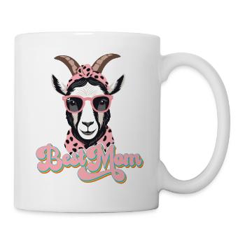 Best Mom Funny Mom Goat Perfect For Mother's Day - Mug - white - Right