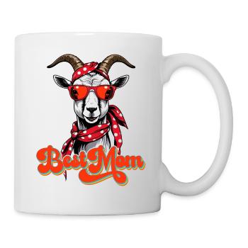 Best Mom Lustige Mama Ziege Perfekt Zum Muttertag - Tasse - Weiß - Rechts