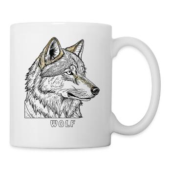 WOLF DRAWING - Mug - white - Right