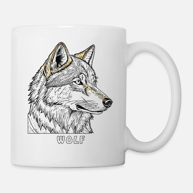 DISEGNO DEL LUPO - Tazza - bianco