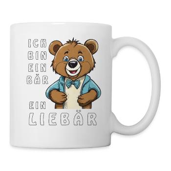 JE SUIS UN OURS, UN CHÉRI - Mug blanc - blanc - Droite