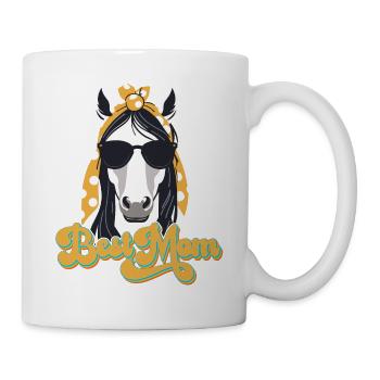 Meilleure Maman Amateurs De Chevaux Et De Filles De Cheval - Mug blanc - blanc - Droite