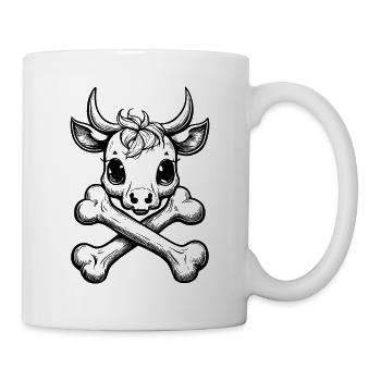Kuh-Piraten-T-Shirt: Einzigartig, Sei Du - Tasse - Weiß - Rechts