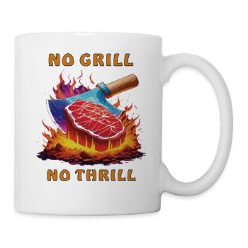 STEAK NO GRILL NO THRILL - Mug - white - Right