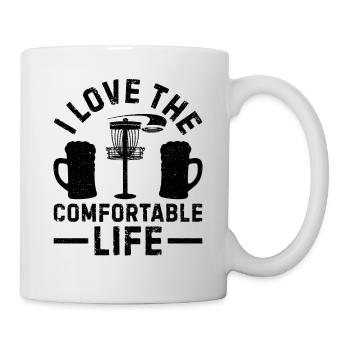 Disc Golf - J’aime la vie confortable - Mug blanc - blanc - Droite