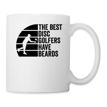 Les meilleurs disc golfeurs ont la barbe - Mug blanc - blanc - Droite