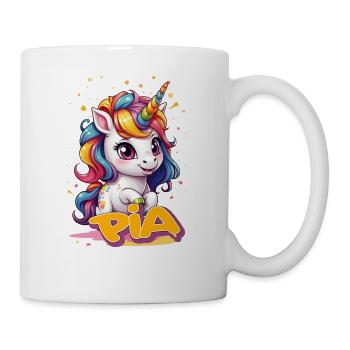 PIA - Beautiful girl name with cute unicorn - Mug - white - Right