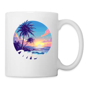 The sea always goes on holiday trips - Mug - white - Right