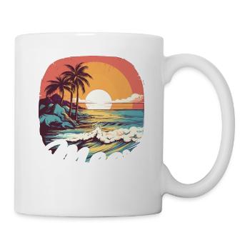 The sea always goes on holiday trips - Mug - white - Right