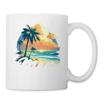 The sea always goes on holiday trips - Mug - white - Right