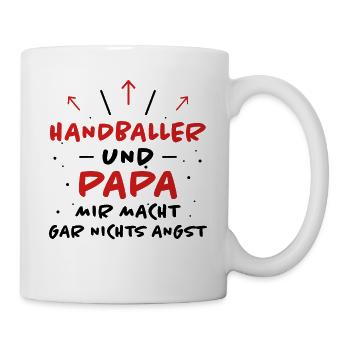 Handball Spruch Sport Lustiges Handballer Geschenk - Tasse - Weiß - Rechts