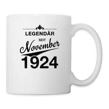 100th Birthday Legendary since November 1924 - Mug - white - Right