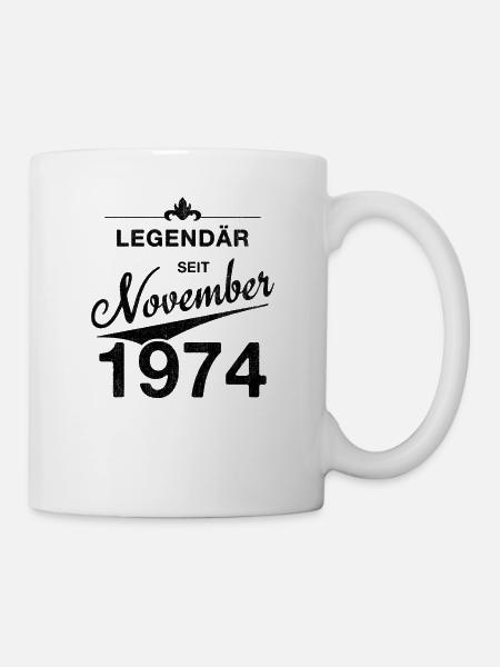 50. Geburtstag Legendär seit November 1974 - Kop/krus - hvid