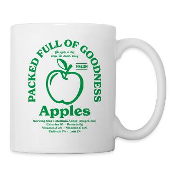 Apfel Ernährung - Tasse - Weiß - Rechts