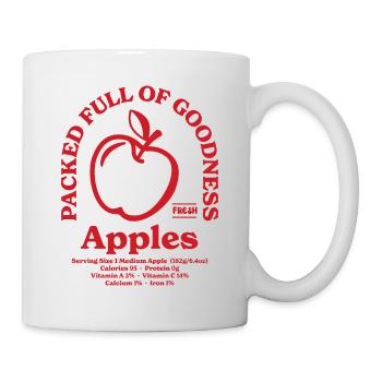 Äpfel Nährwert Rot - Tasse - Weiß - Rechts