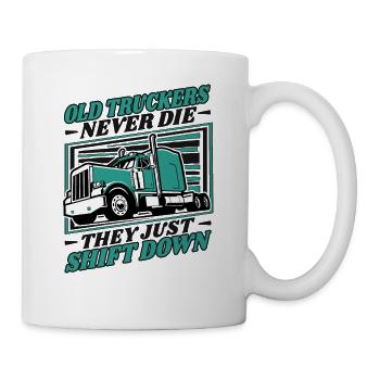 Old Truckers Never Die Trucker Legends Truckie - Mug - white - Right