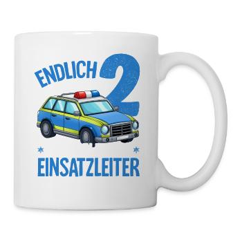 2nd Birthday Police Police Car 2 Years - Mug - white - Right