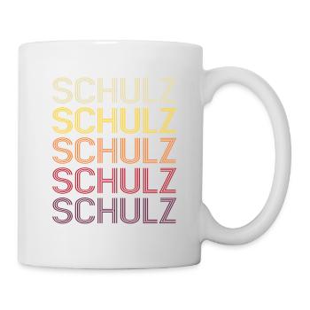 Schulz Family Celebrate Wedding Surname Gift idea - Mug - white - Right