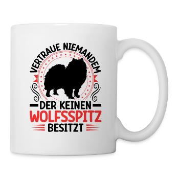 Wolfspitz Je possède un Keeshond - Mug blanc - blanc - Droite