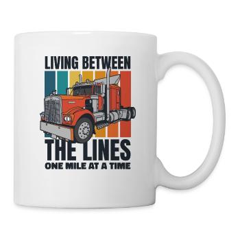 Leben zwischen den Zeilen Trucker Legends Lover - Tasse - Weiß - Rechts