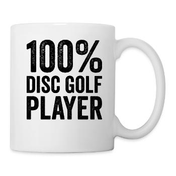 100% disc golf player - Tasse - Weiß - Rechts