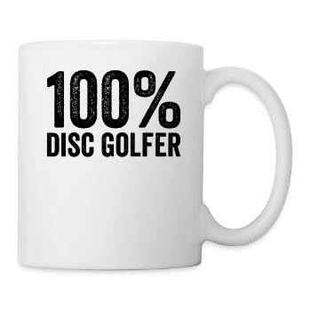 100% disc golfer - Tasse - Weiß - Rechts
