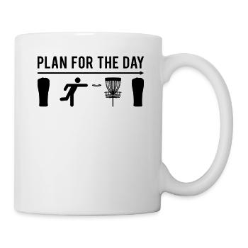 Disc Golf Player Plan for the day Disc Golfer - Tasse - Weiß - Rechts