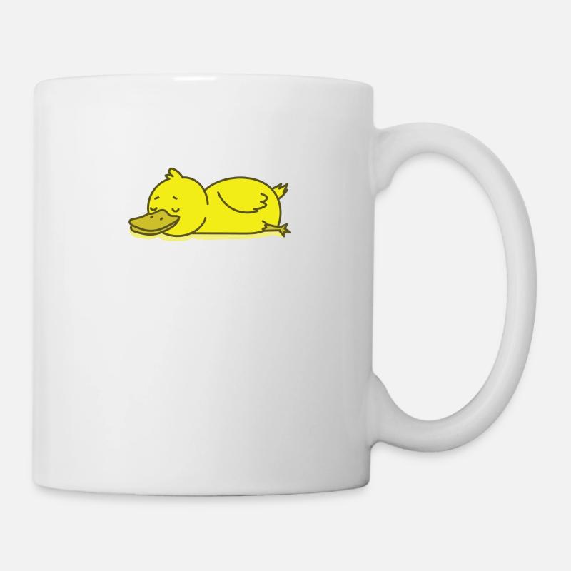 schlafende Ente - Tasse - Weiß