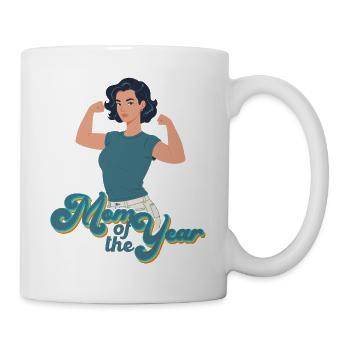 Mutter des Jahres Tolle Mutter Lustige Mutti - Tasse - Weiß - Rechts