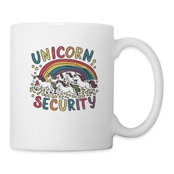 Sécurité des licornes Devise de la licorne Sécurité des licornes - Mug blanc - blanc - Droite